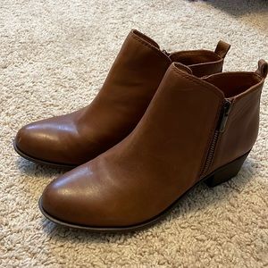 Lucky Brand Basel Brown Leather Booties 8